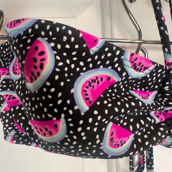2 piece Black and Pink Watermelon Print Bikini set - Picture 3 of 10